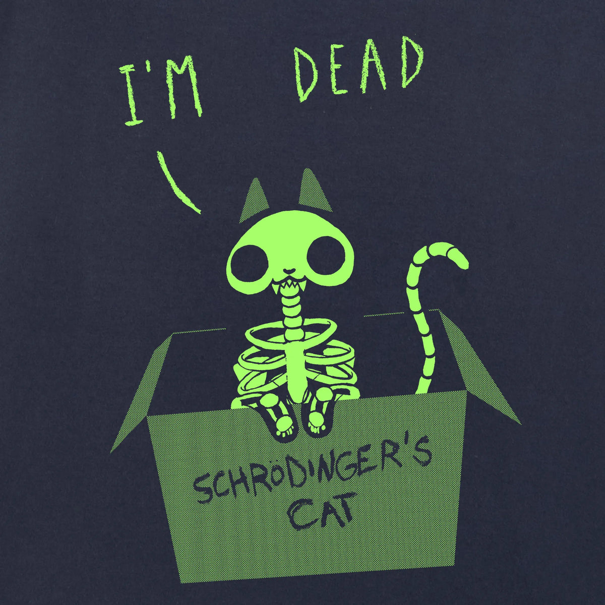 Camiseta manga corta Schrodingers Pet azul marino
