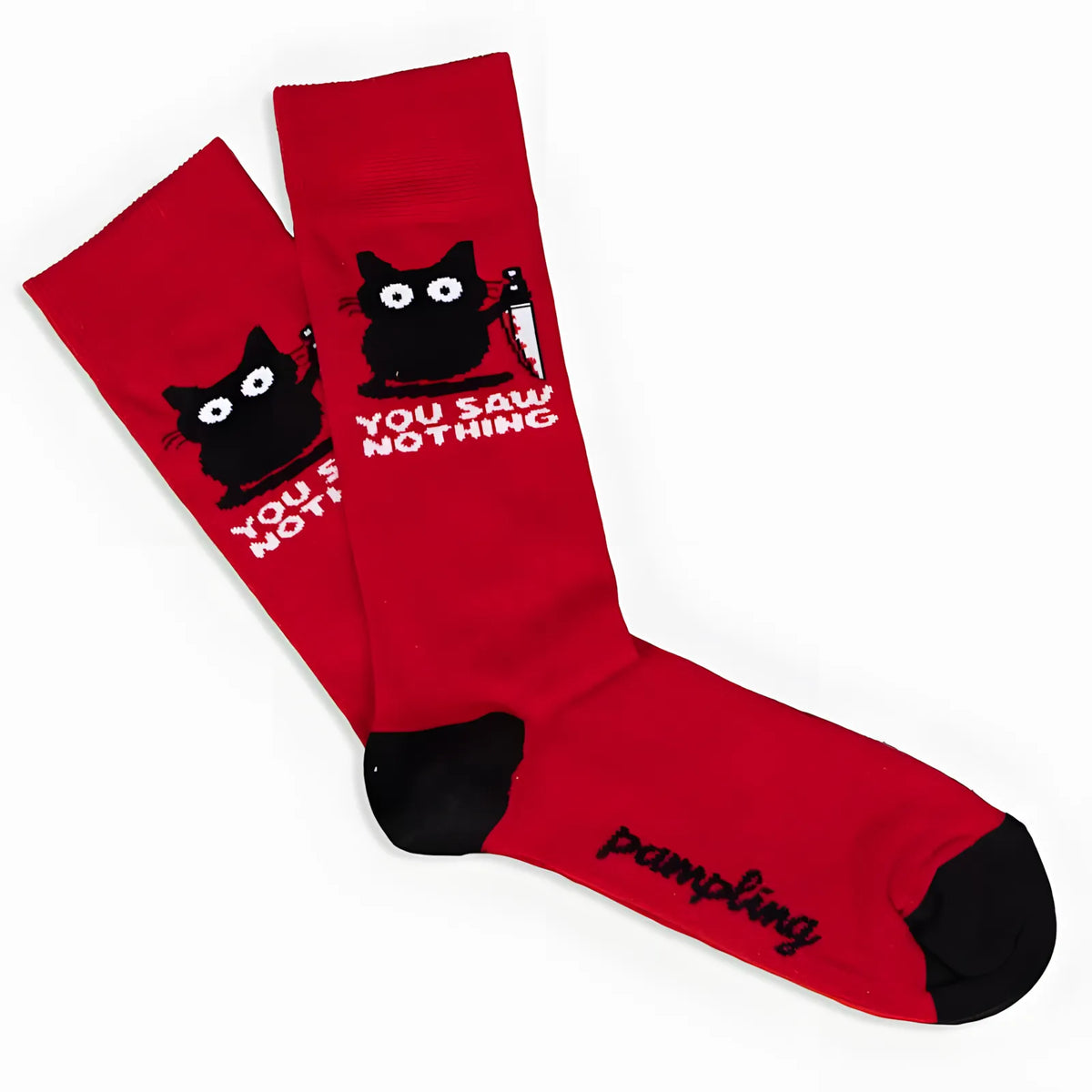 Calcetines largos You Saw Nothing rojo pimienta