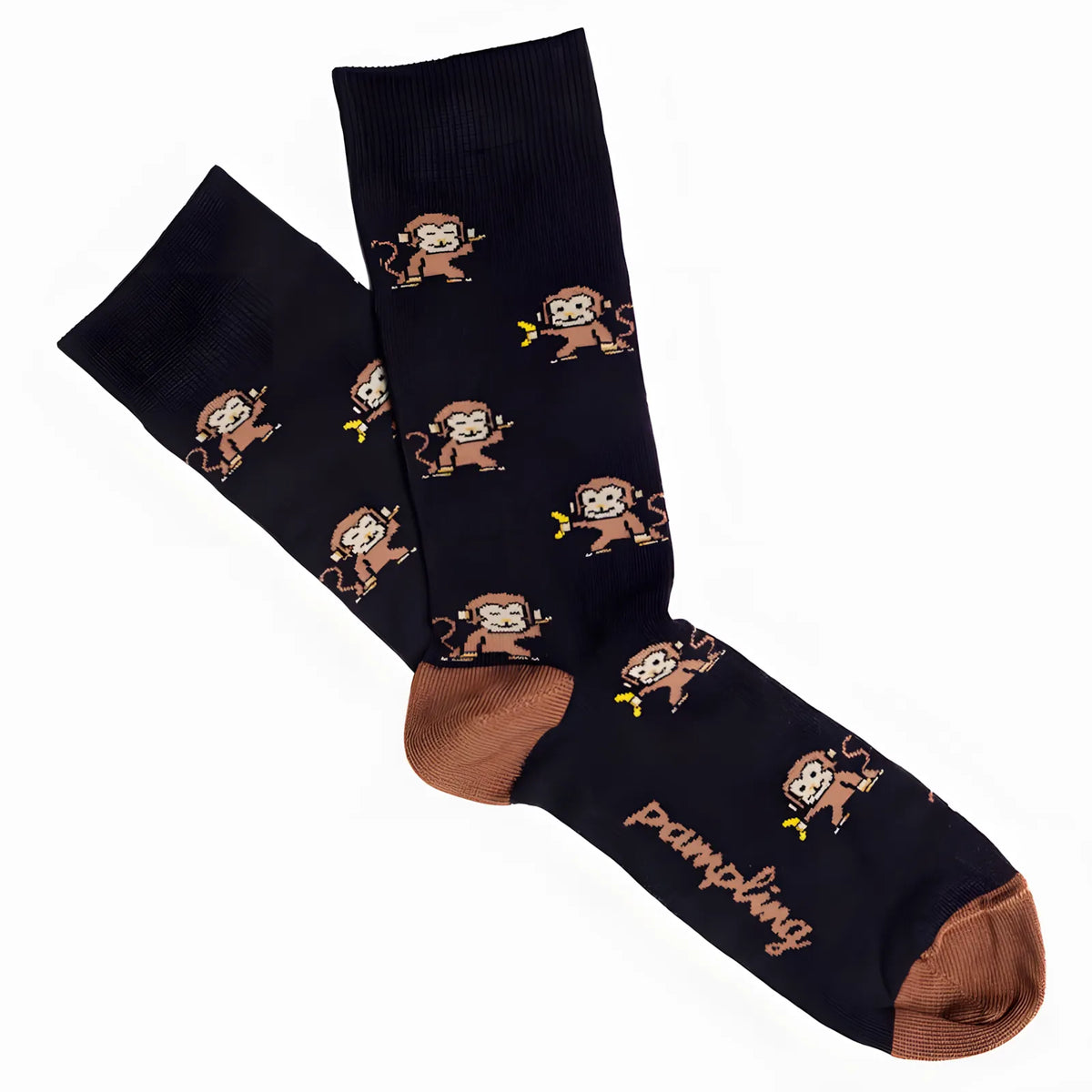Calcetines largos Crazy Monkey negro profundo