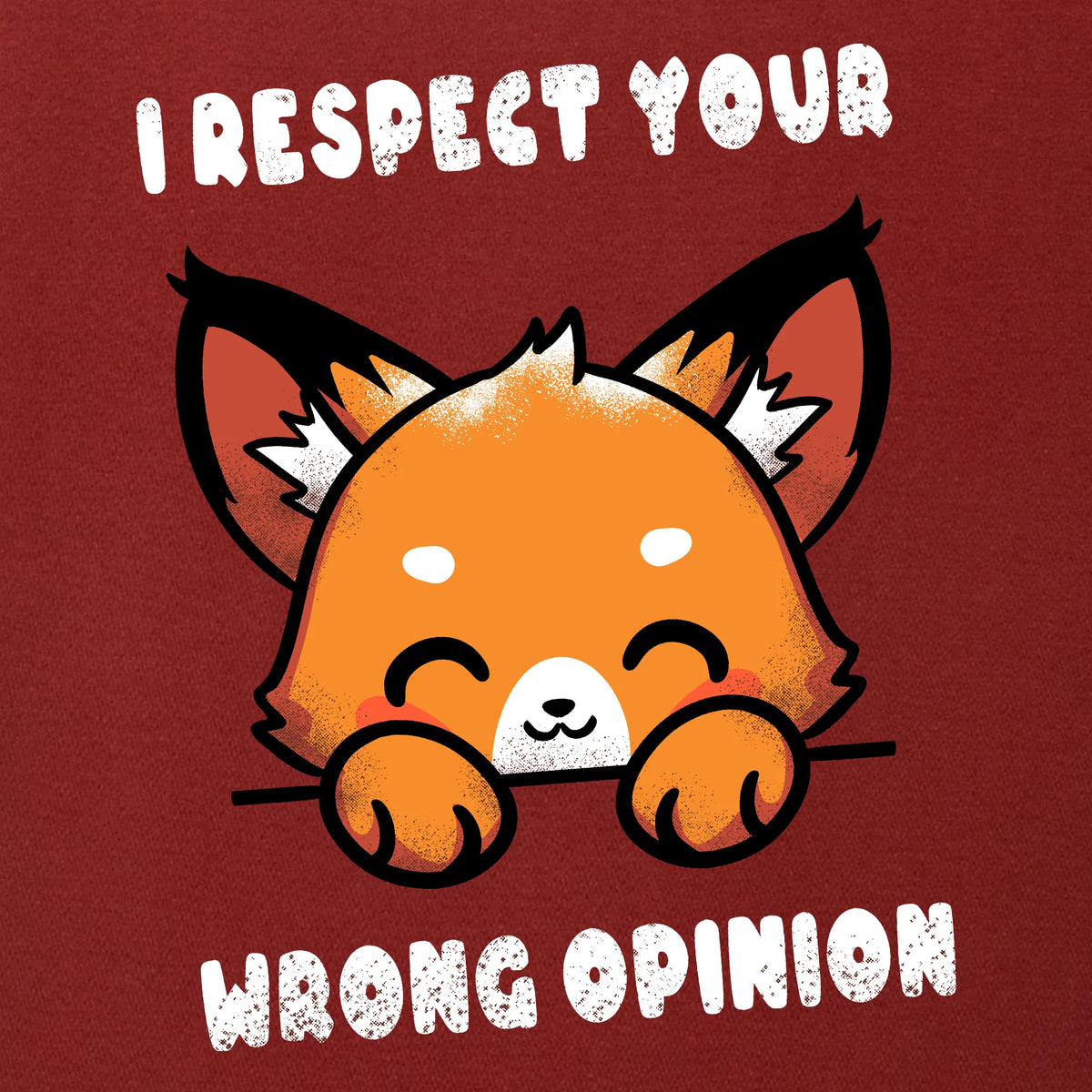 Camiseta manga corta Wrong Opinion rojo arándano