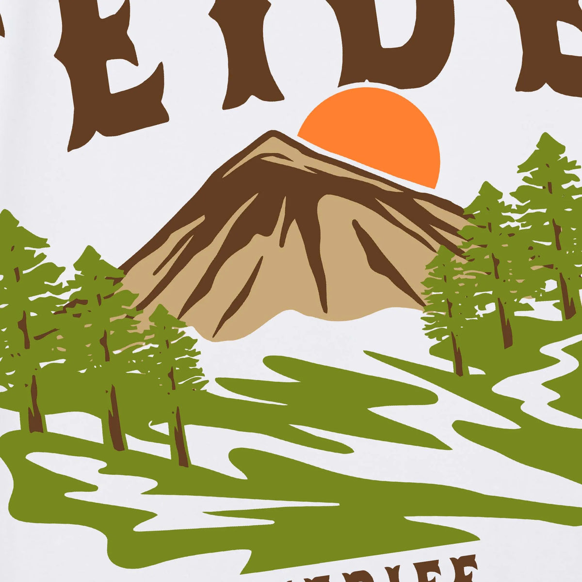 Camiseta manga corta Teide blanco clásico
