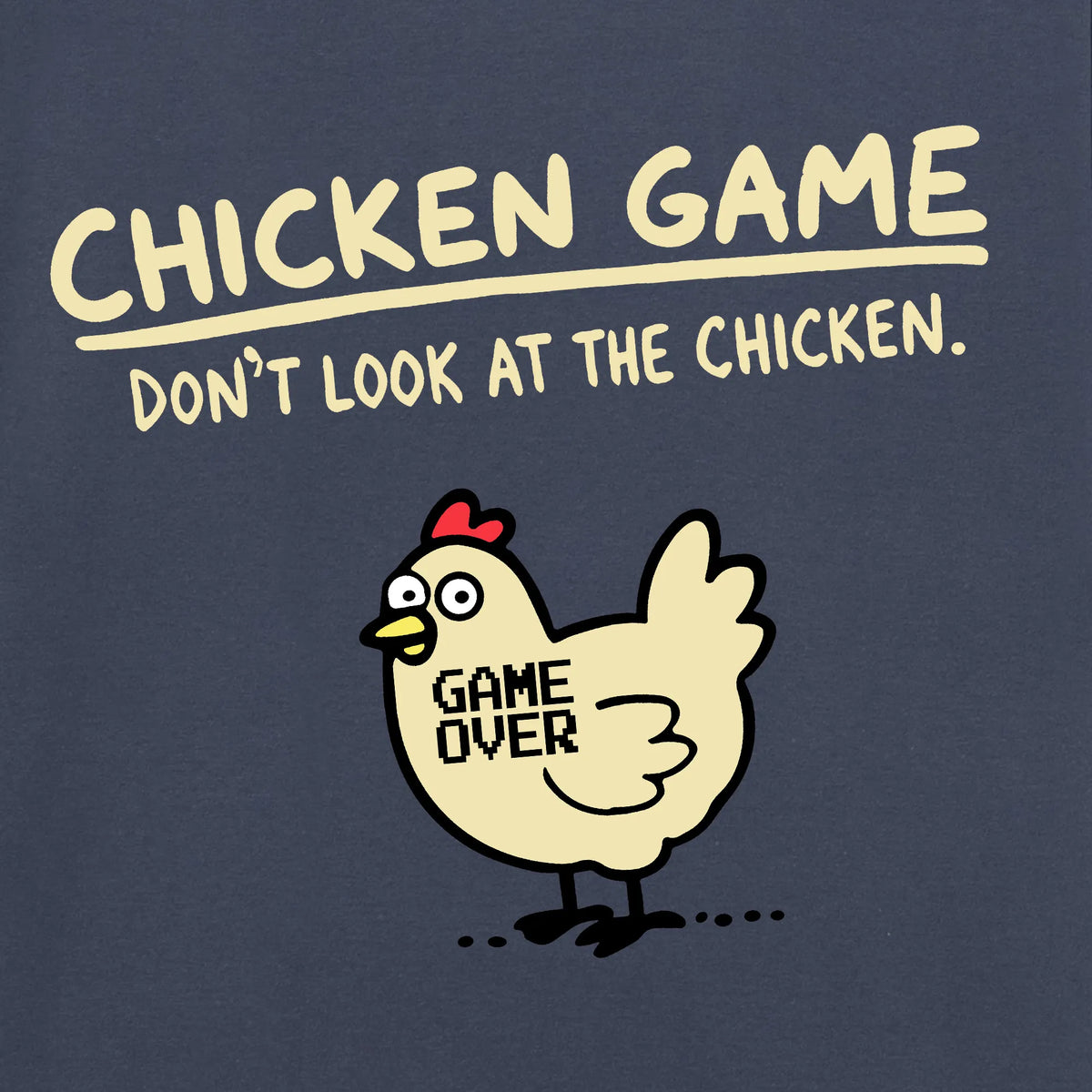 Camiseta manga corta Chicken Game azul vaquero