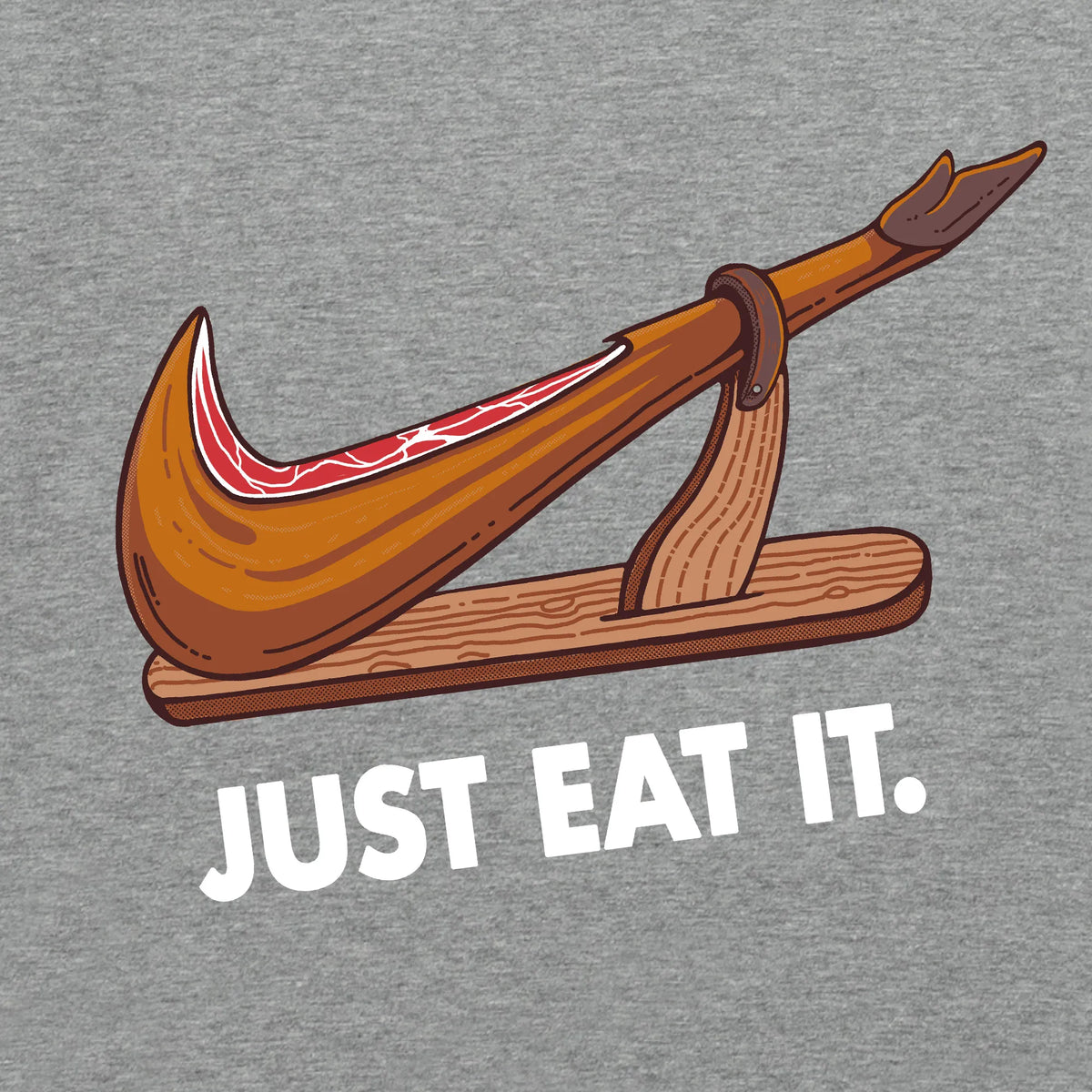 Camiseta manga corta Just Eat It gris mezcla