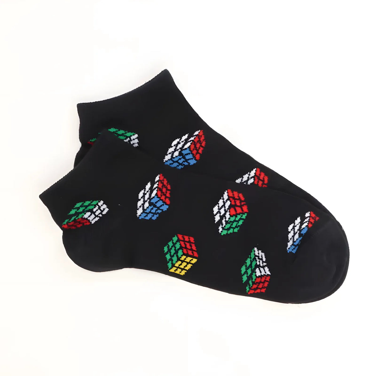 Calcetines cortos Solving The Cubes negro profundo