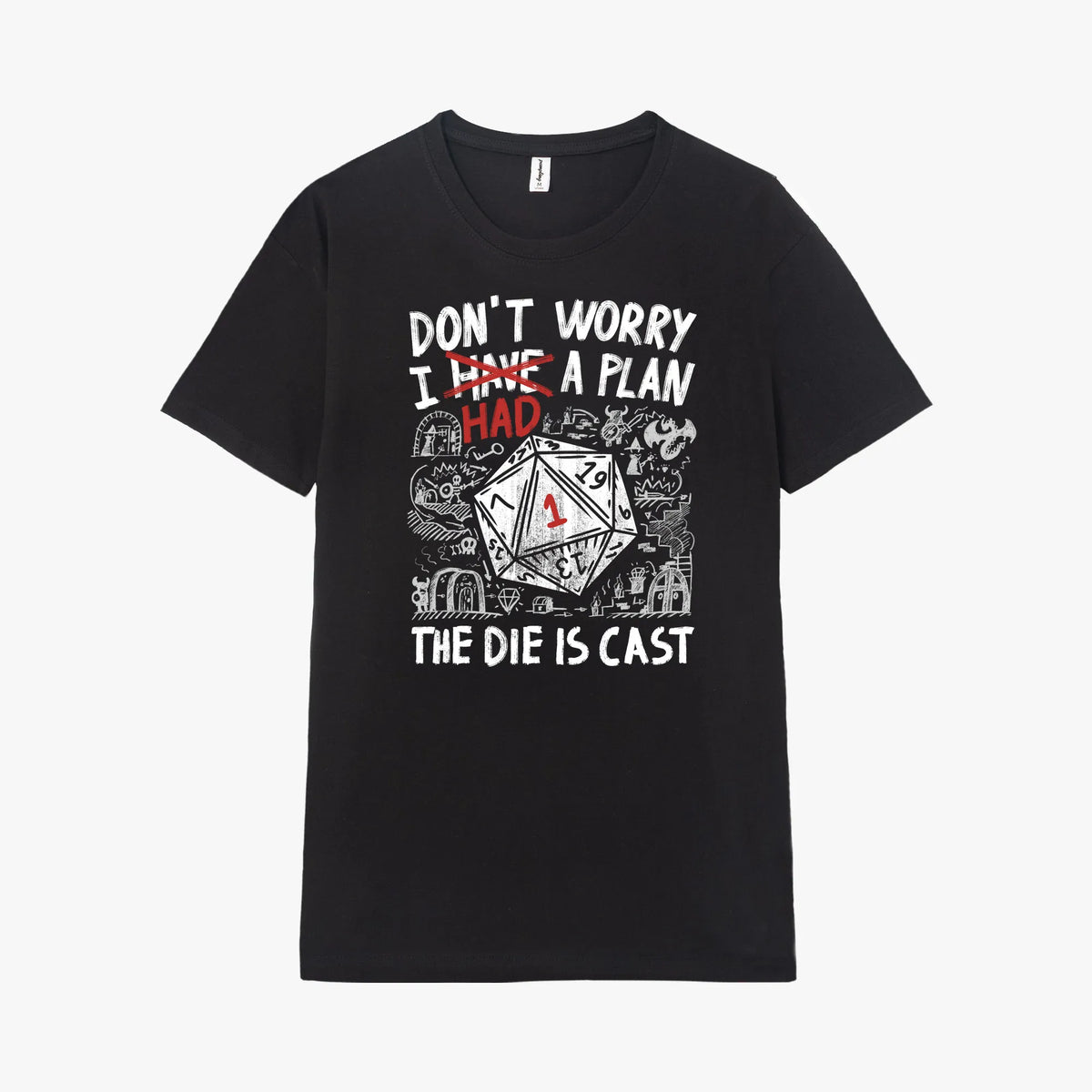 Camiseta manga corta The Die Is Cast negro lavado