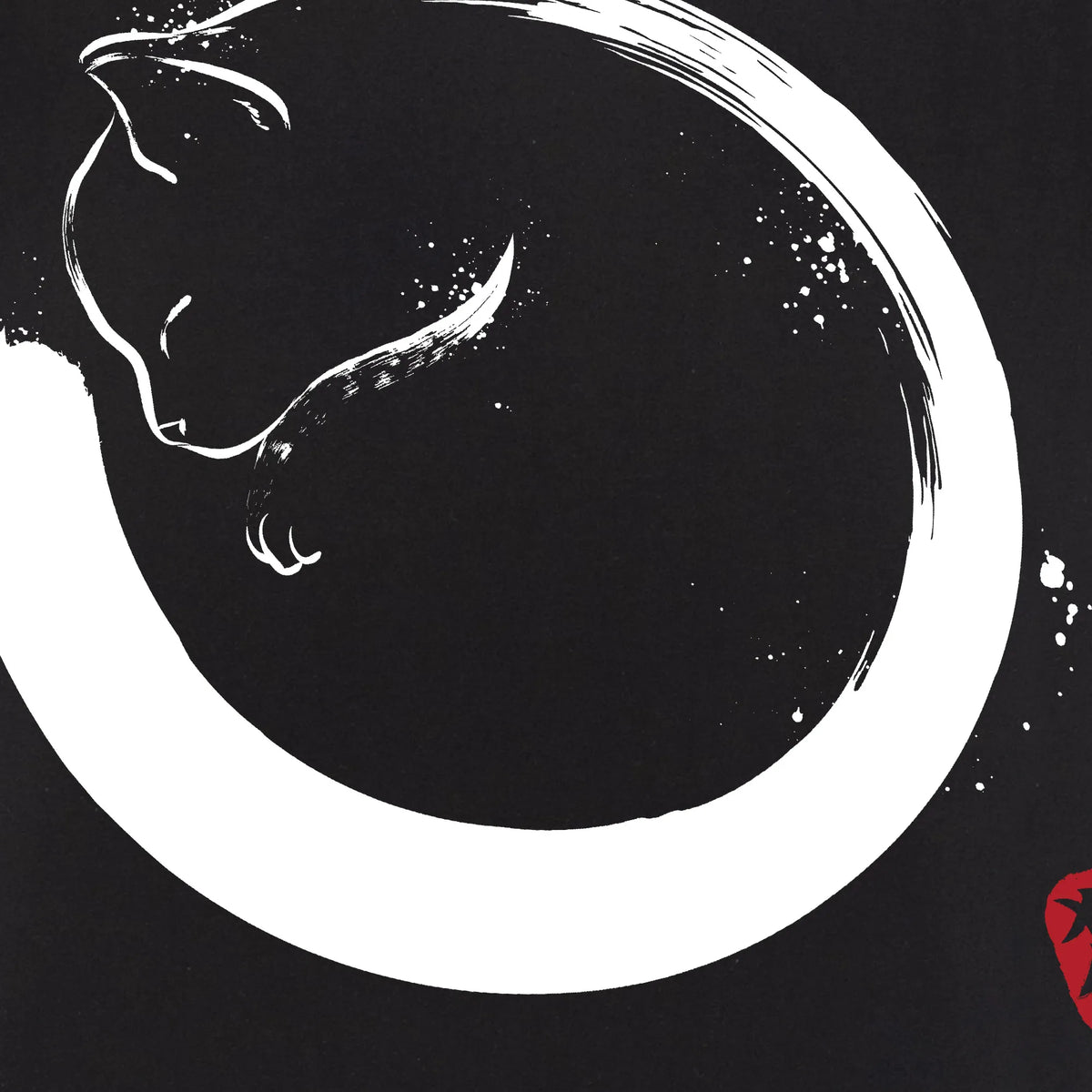 Camiseta manga corta Purrfect Circle negro profundo