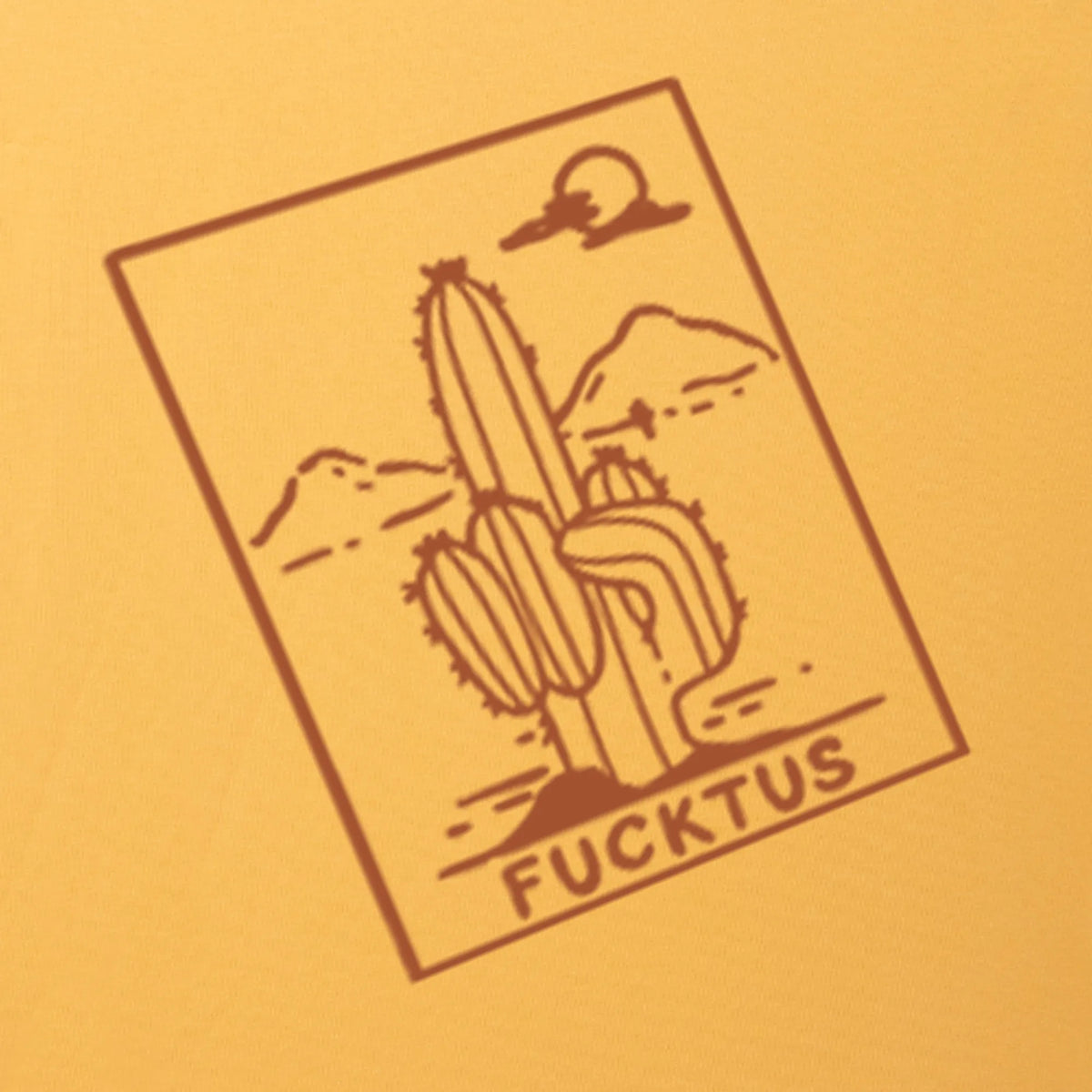 Camiseta manga corta Fucktus amarillo maíz