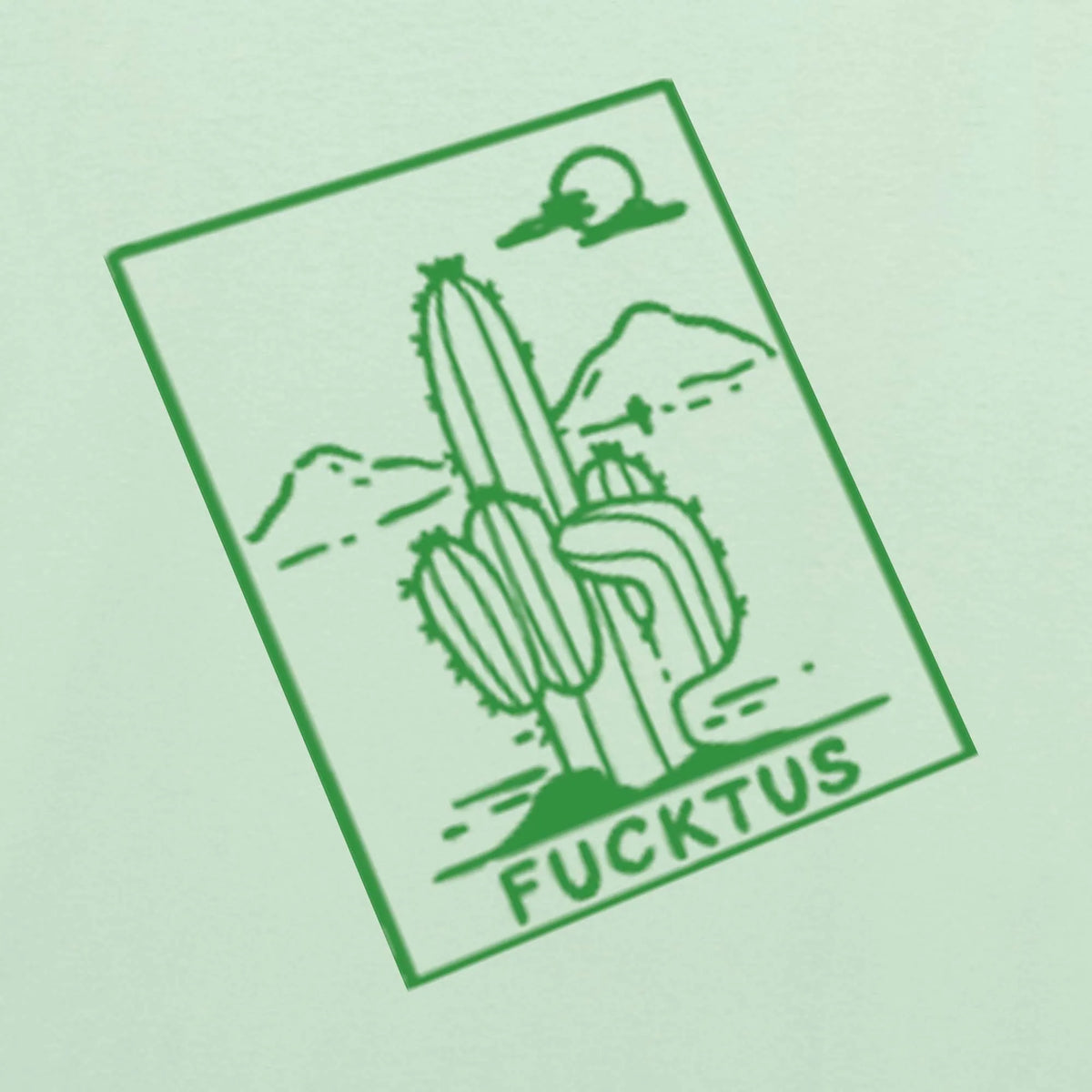 Camiseta manga corta Fucktus verde menta