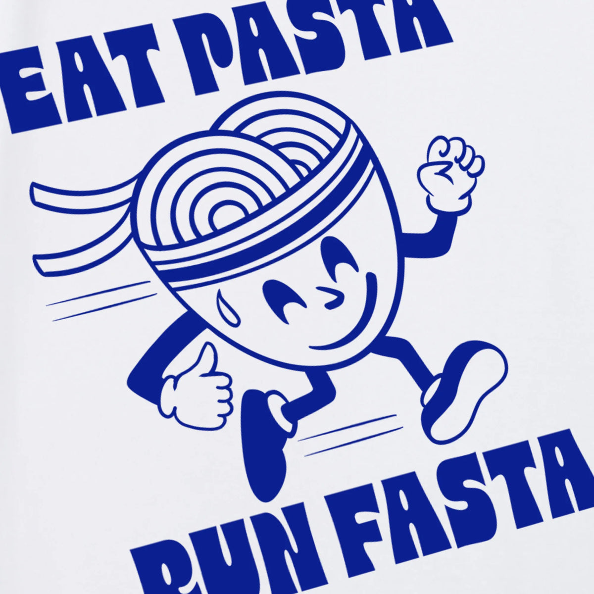 Camiseta manga corta Eat Pasta Run Fasta blanco clásico