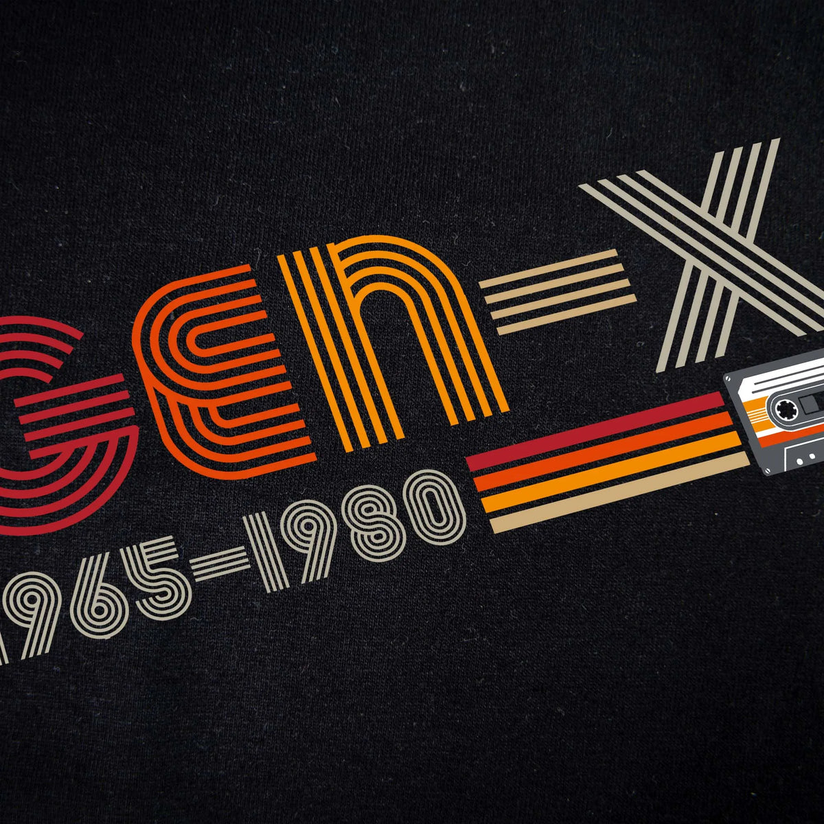 Camiseta manga corta Gen X negro profundo