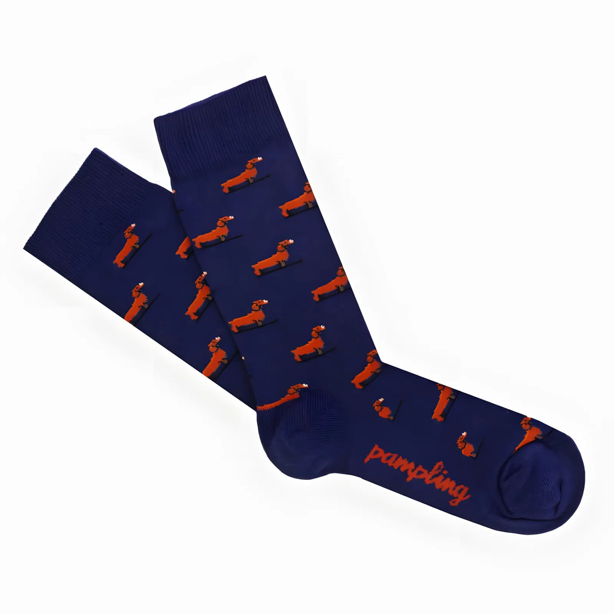 Calcetines largos Sausage Dog azul marino