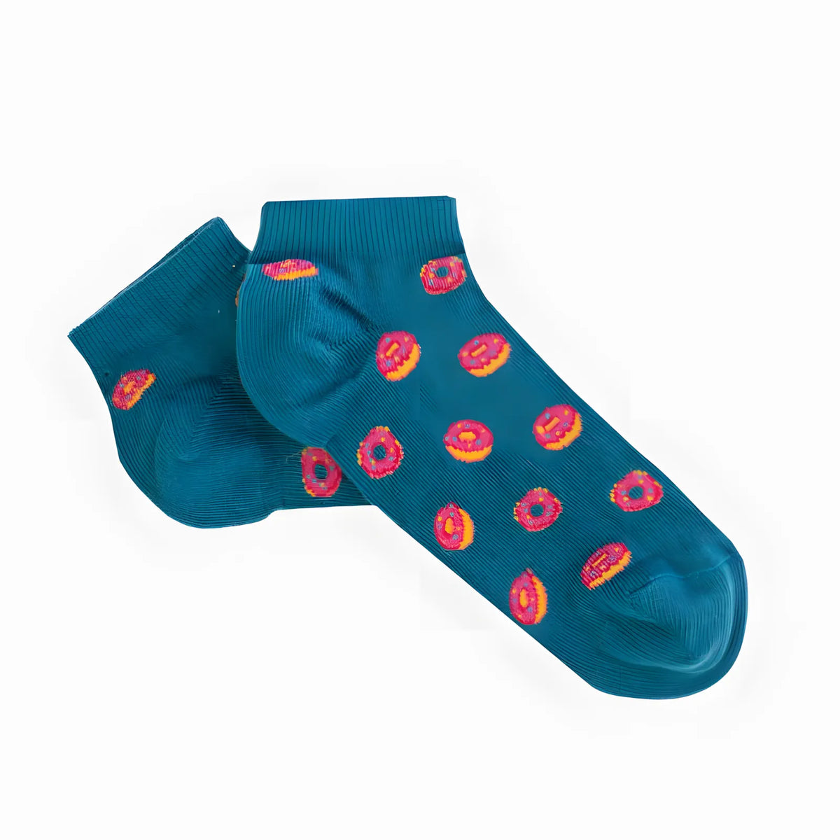 Calcetines cortos Doughnuts azul verdoso
