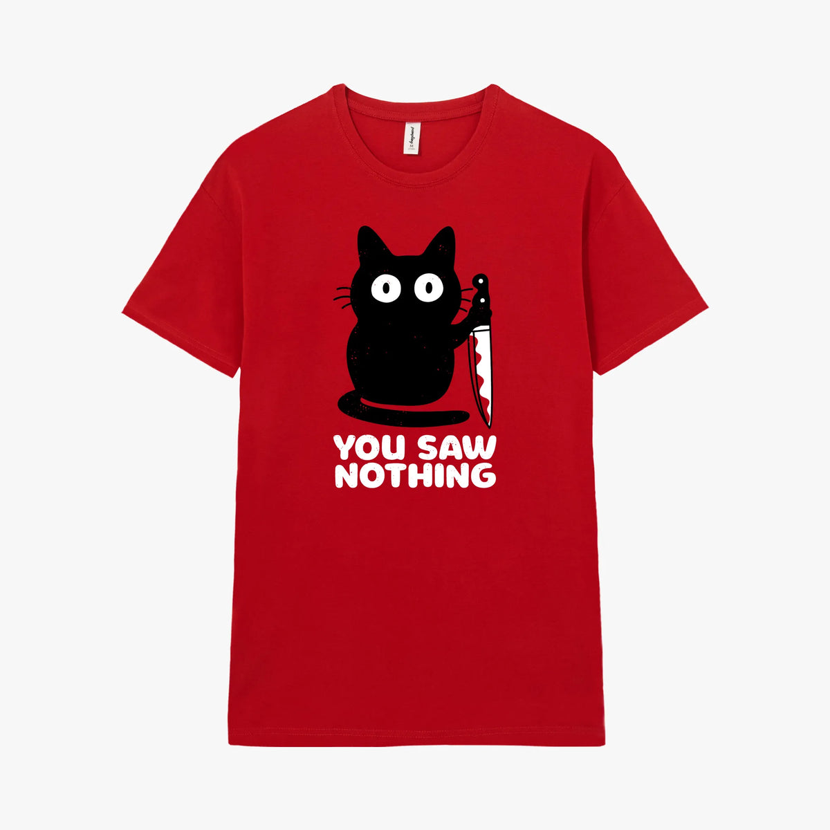 Camiseta manga corta You Saw Nothing rojo pimienta