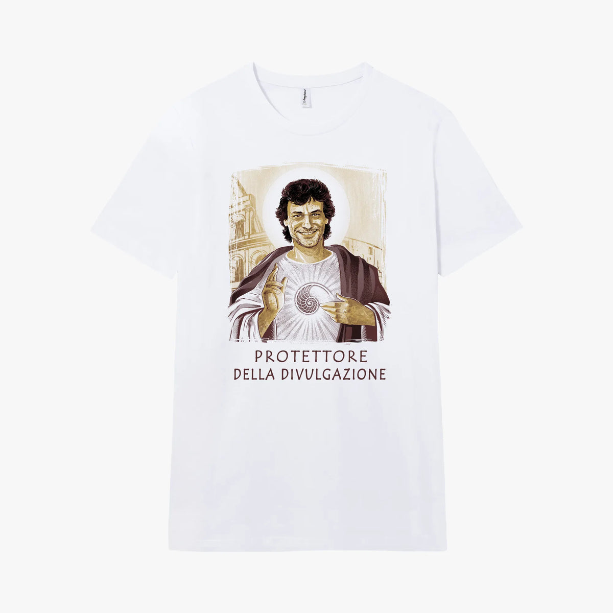 Camiseta manga corta Santa Angela blanco clásico
