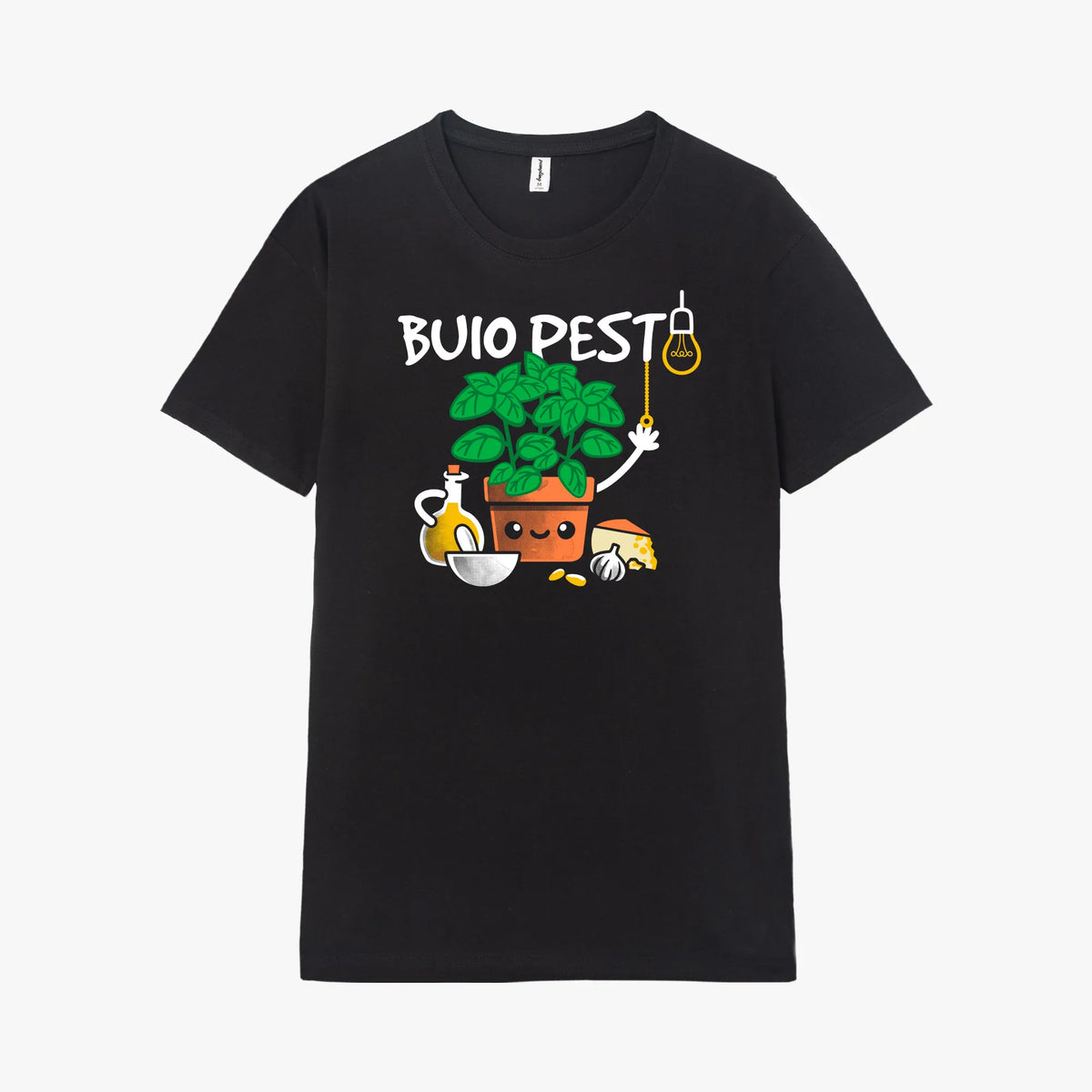 Camiseta manga corta Buio Pesto negro profundo