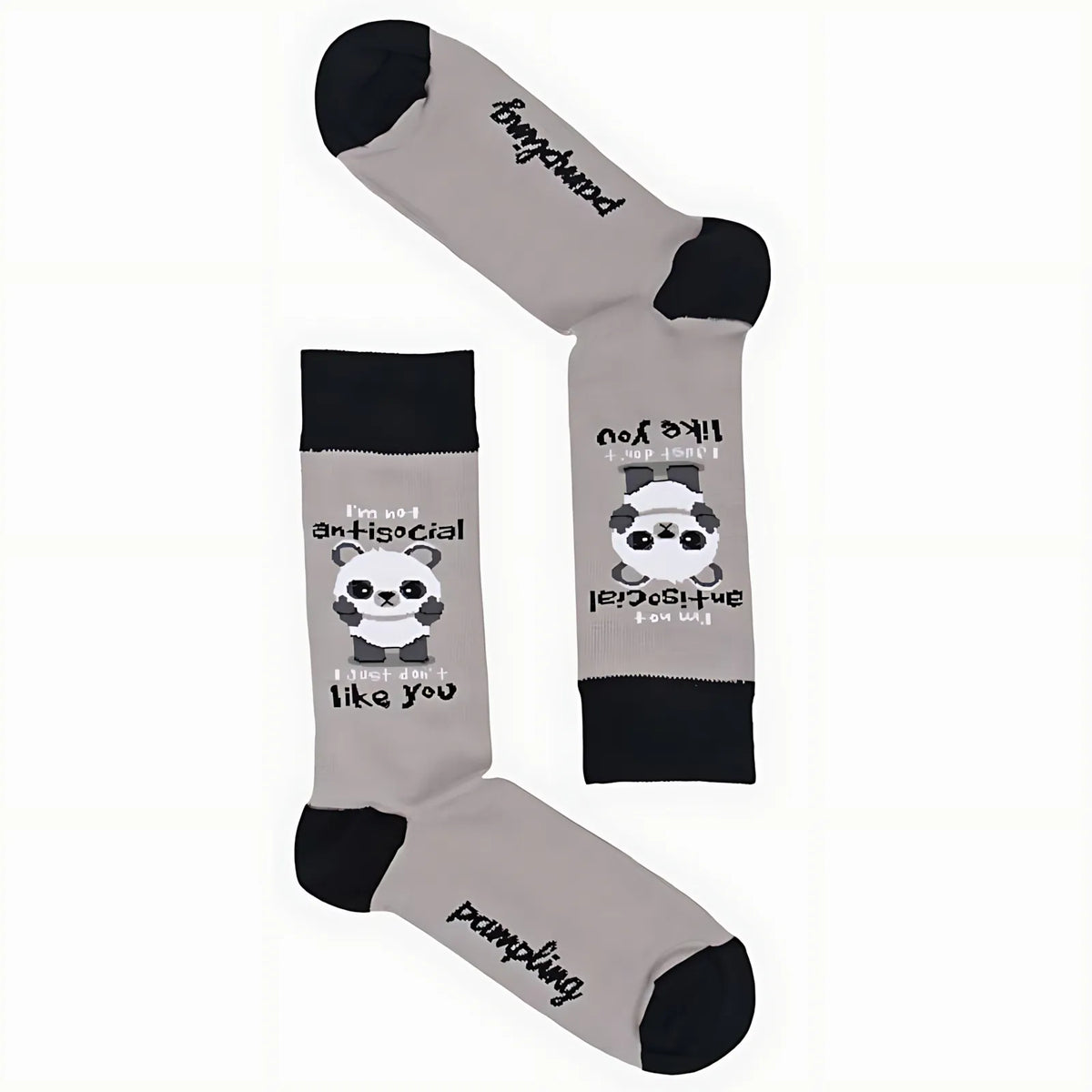 Calcetines largos Leave Me Alone gris neutro