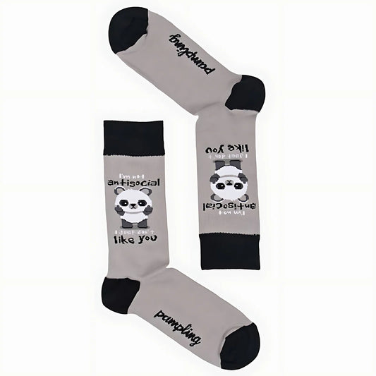 Calcetines largos Leave Me Alone gris neutro