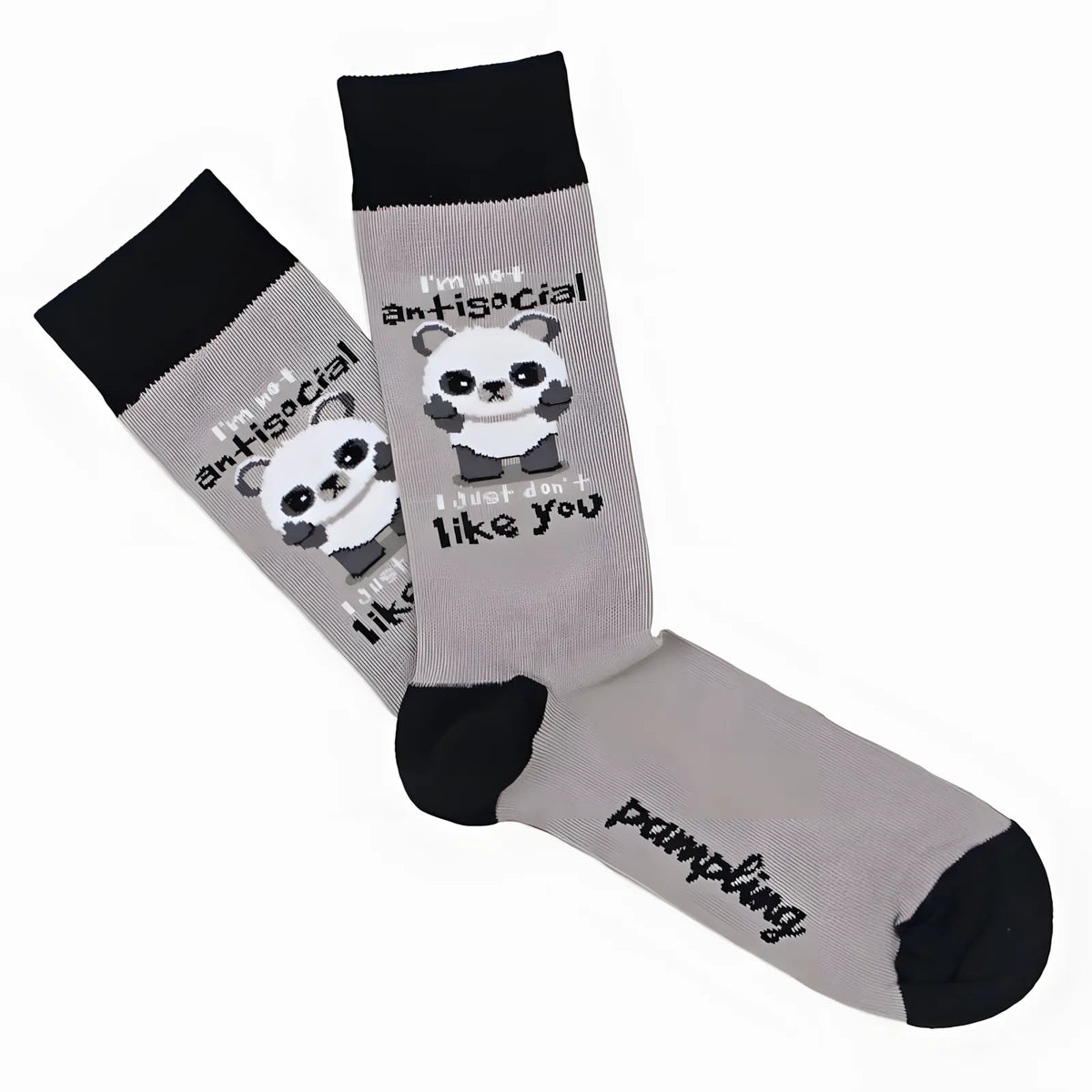 Calcetines largos Leave Me Alone gris neutro