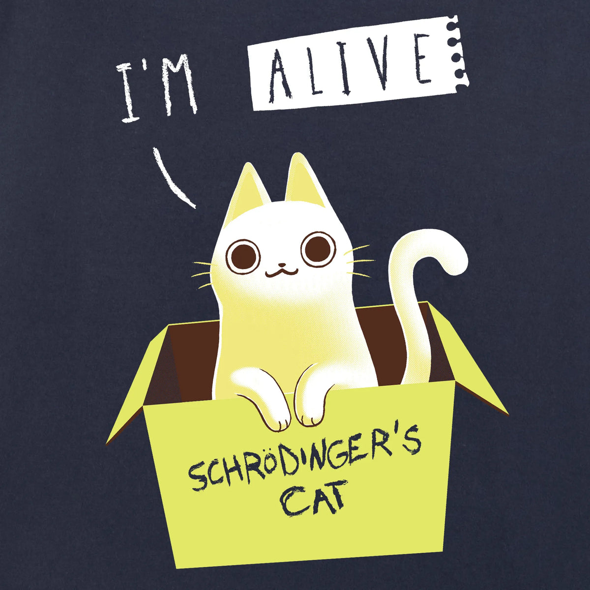 Camiseta manga corta Schrodingers Pet azul marino