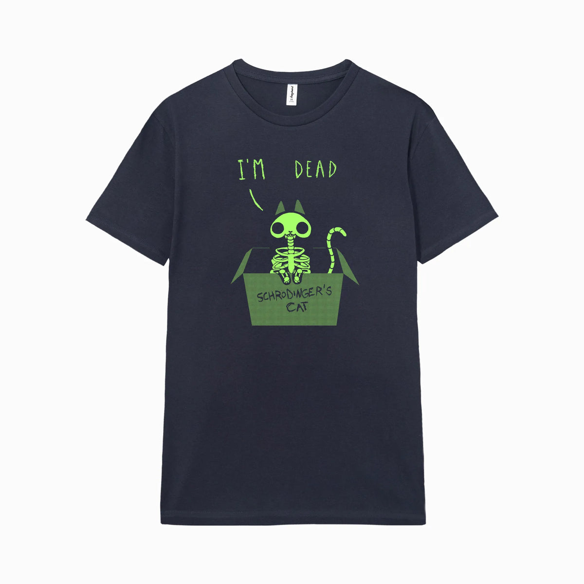Camiseta manga corta Schrodingers Pet azul marino