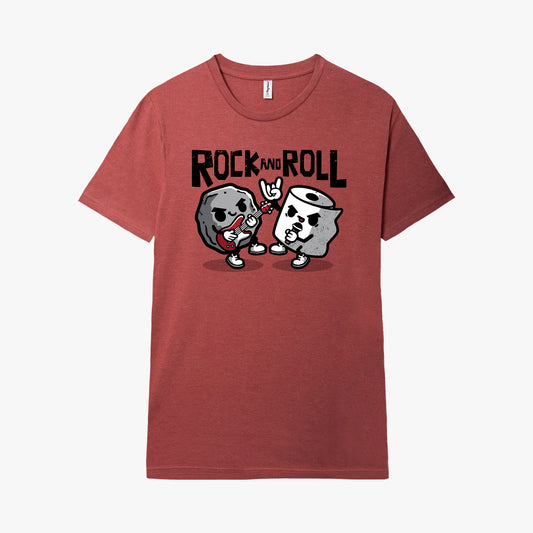 Camiseta manga corta Rock And Toilet Roll rojo burdeos vigoré