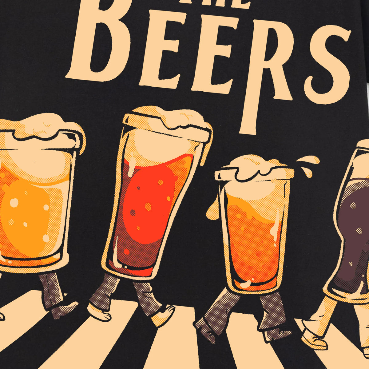 Camiseta manga corta The Beers negro profundo