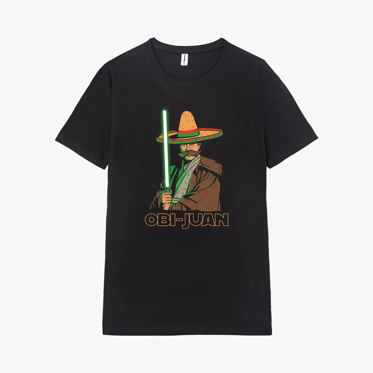 Camiseta manga corta Obi Juan negro profundo