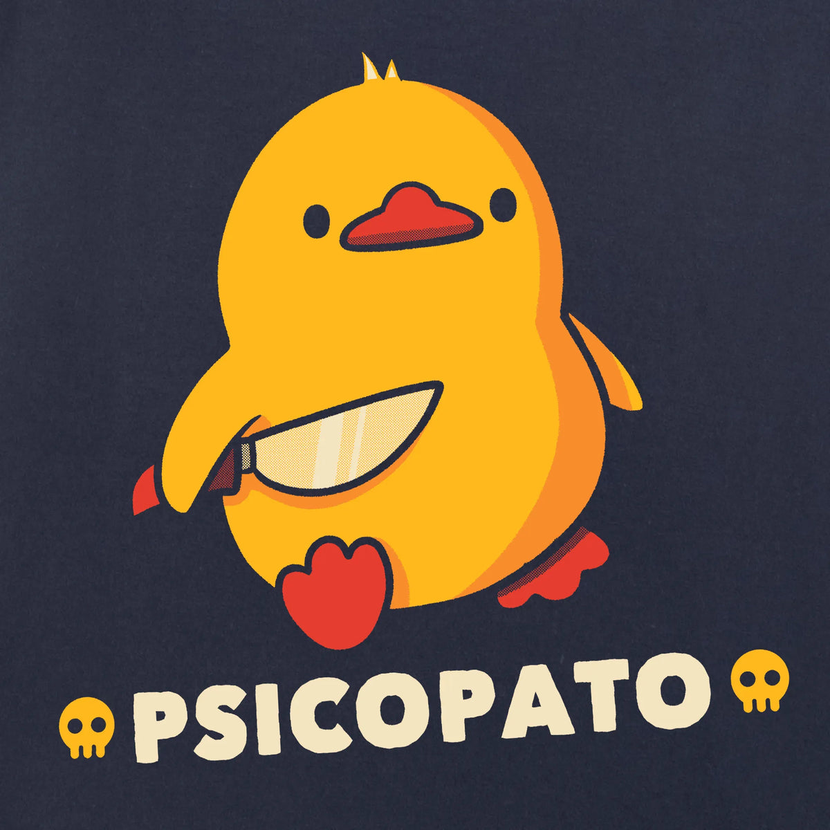 Camiseta manga corta Psicopato azul marino