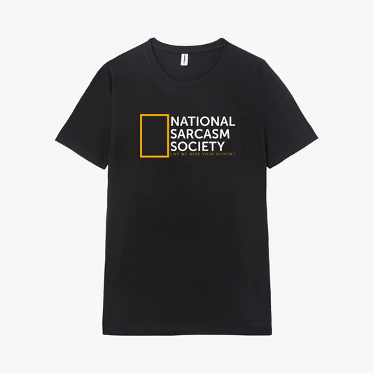 Camiseta manga corta Sarcasm Society negro profundo