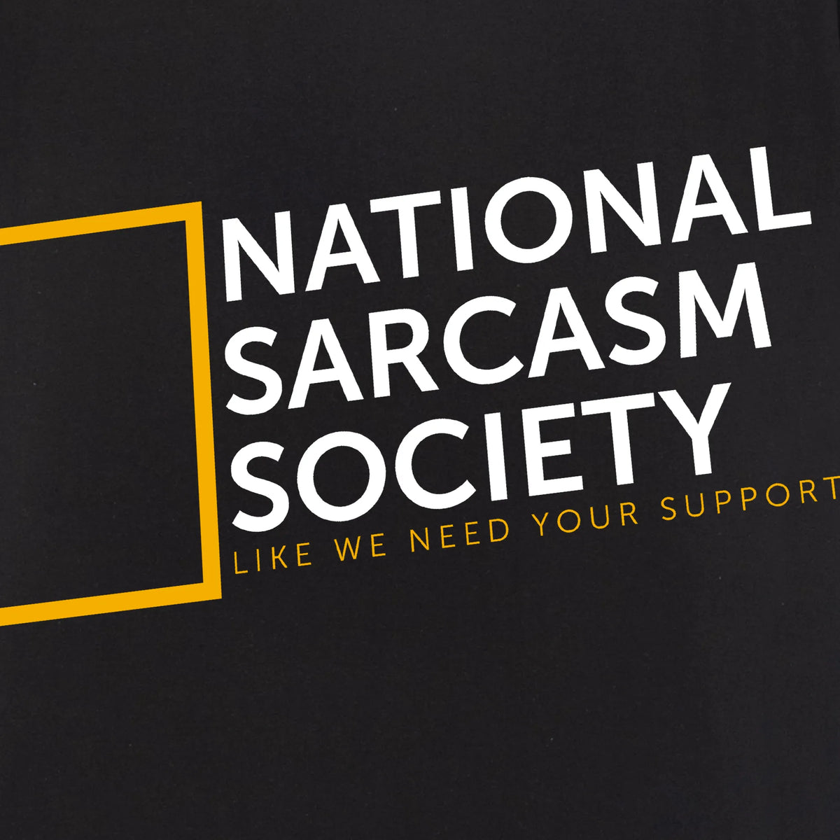 Camiseta manga corta Sarcasm Society negro profundo