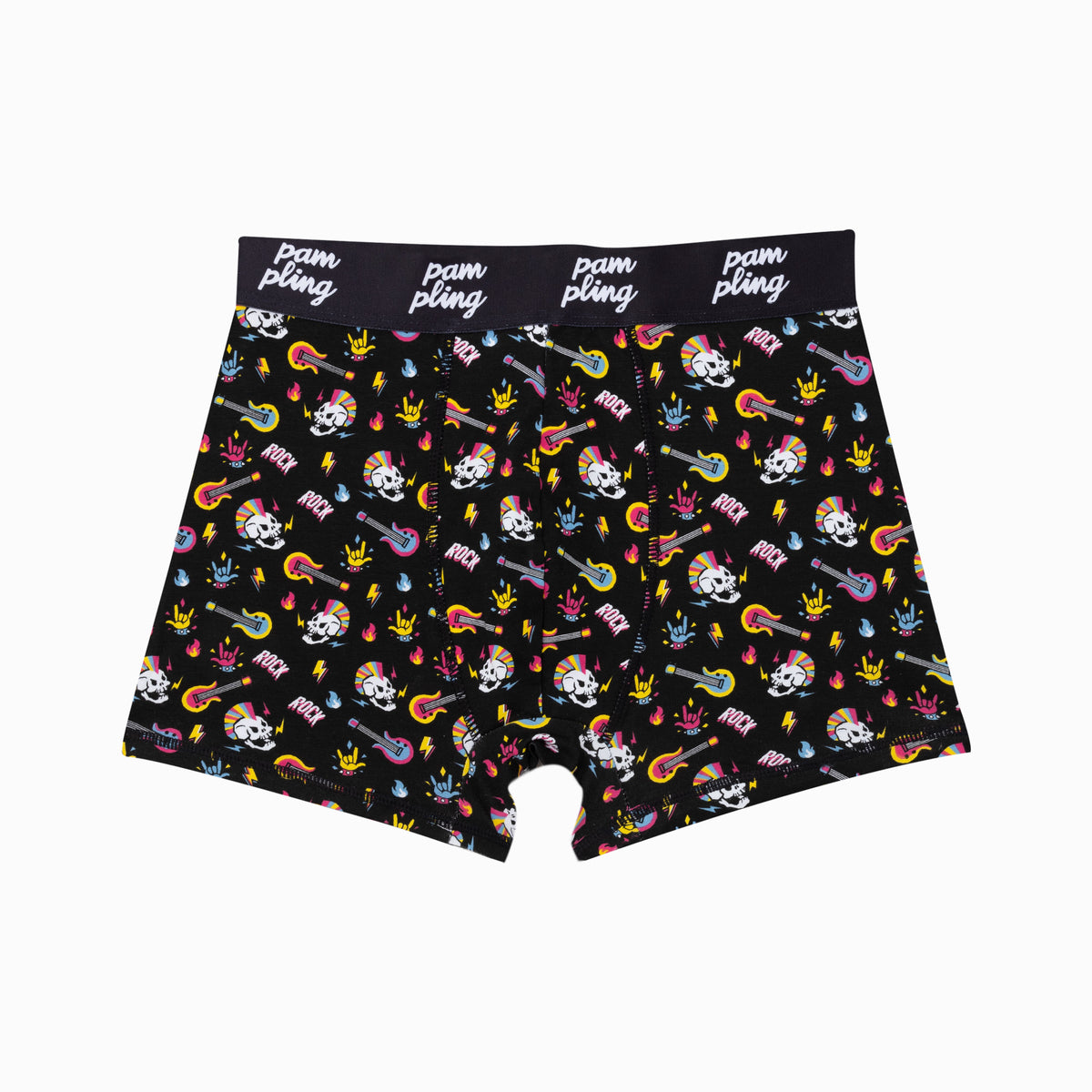 Boxers Rock And Roll Skull negro profundo