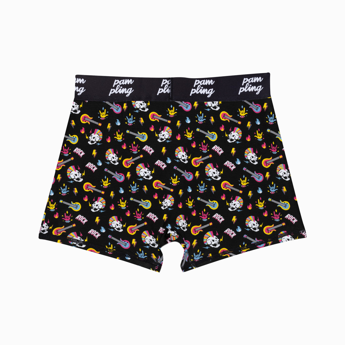 Boxers Rock And Roll Skull negro profundo