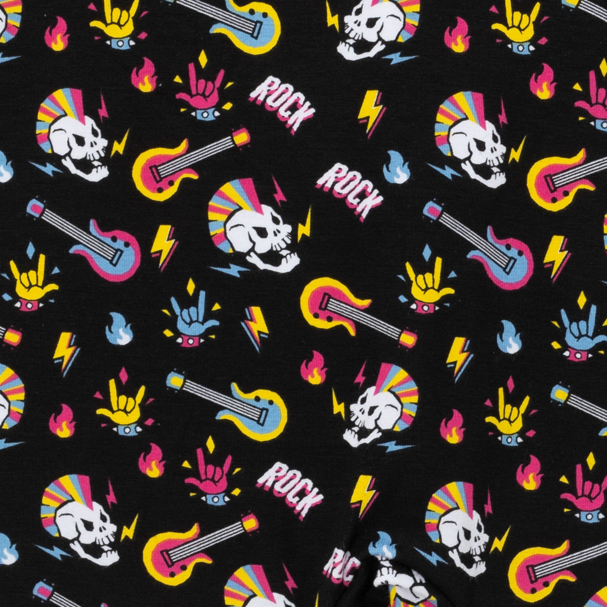 Boxers Rock And Roll Skull negro profundo
