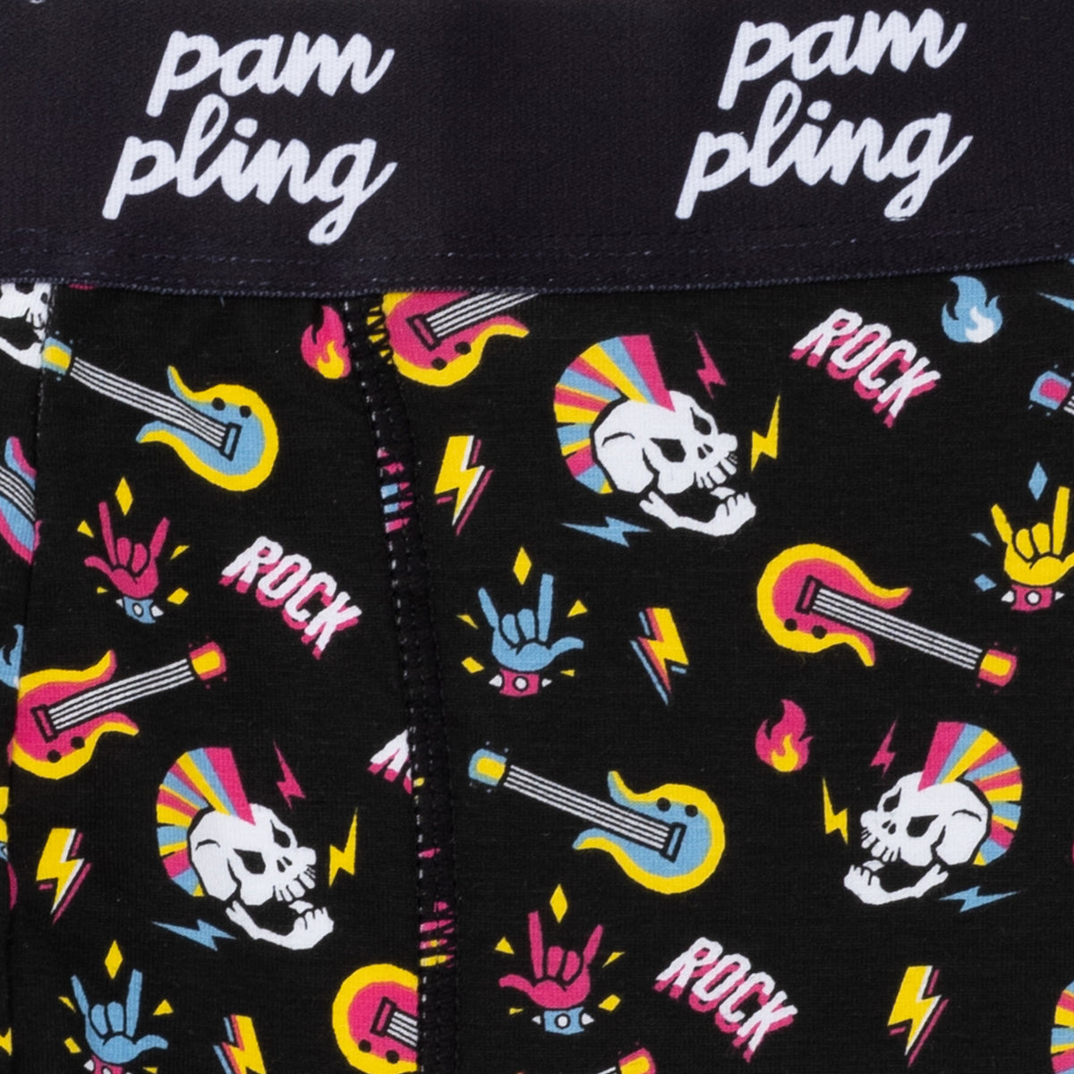 Boxers Rock And Roll Skull negro profundo