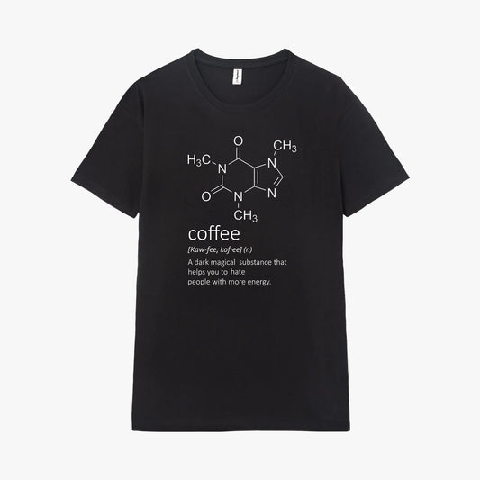 Camiseta manga corta Caffeine negro profundo