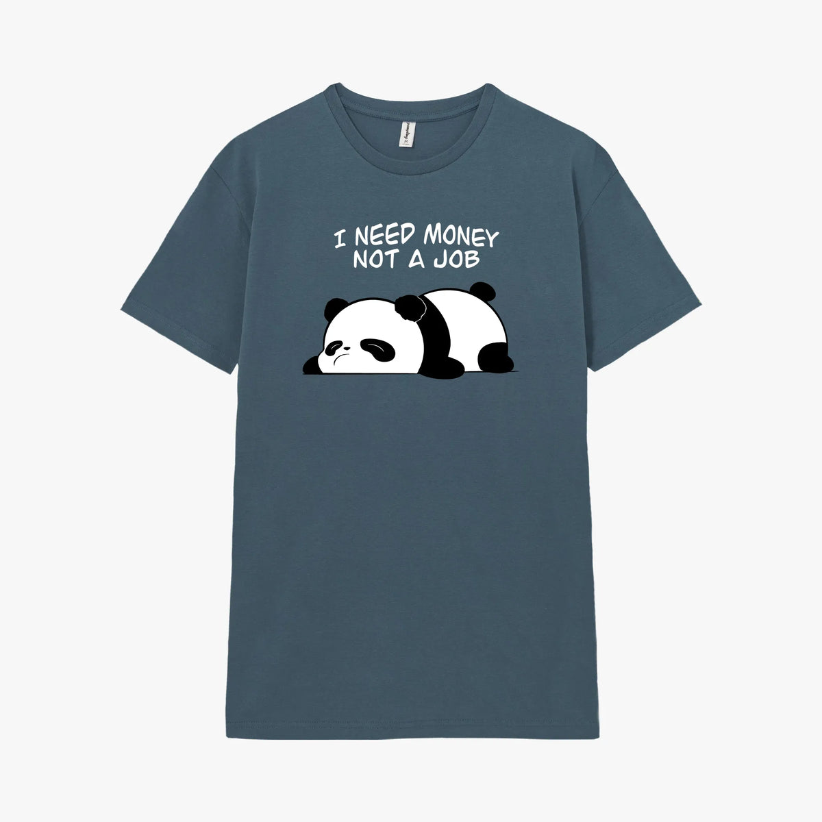 Camiseta manga corta I Need Money azul profundo