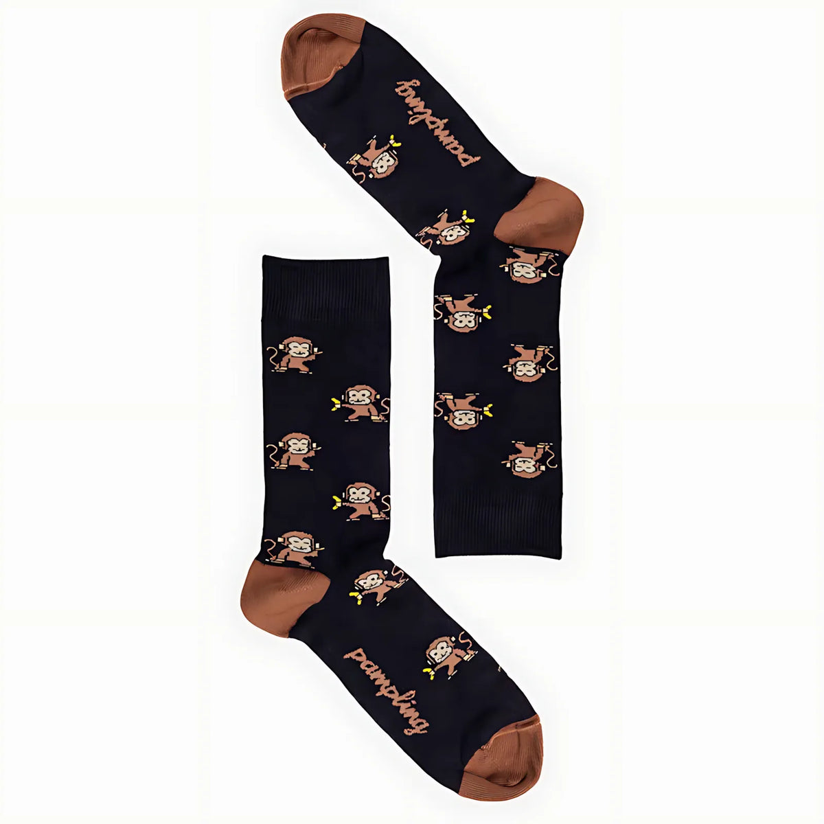 Calcetines largos Crazy Monkey negro profundo