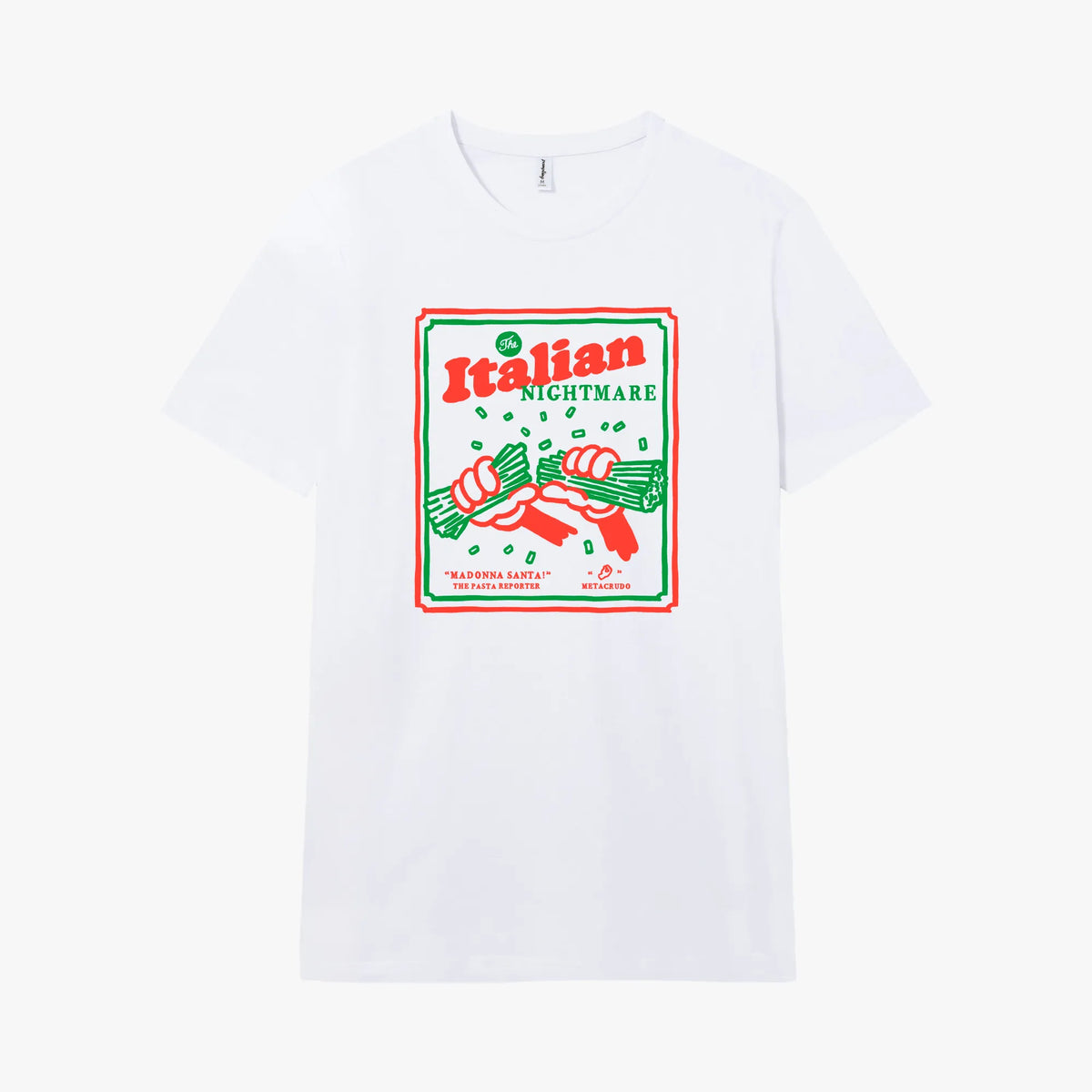 Camiseta manga corta Italian Nightmare blanco clásico