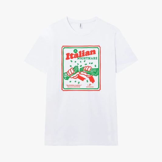 Camiseta manga corta Italian Nightmare blanco clásico