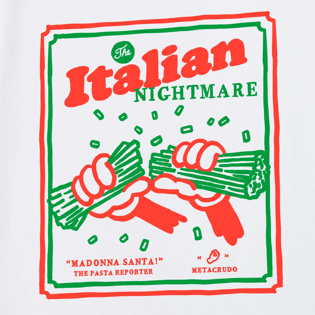 Camiseta manga corta Italian Nightmare blanco clásico