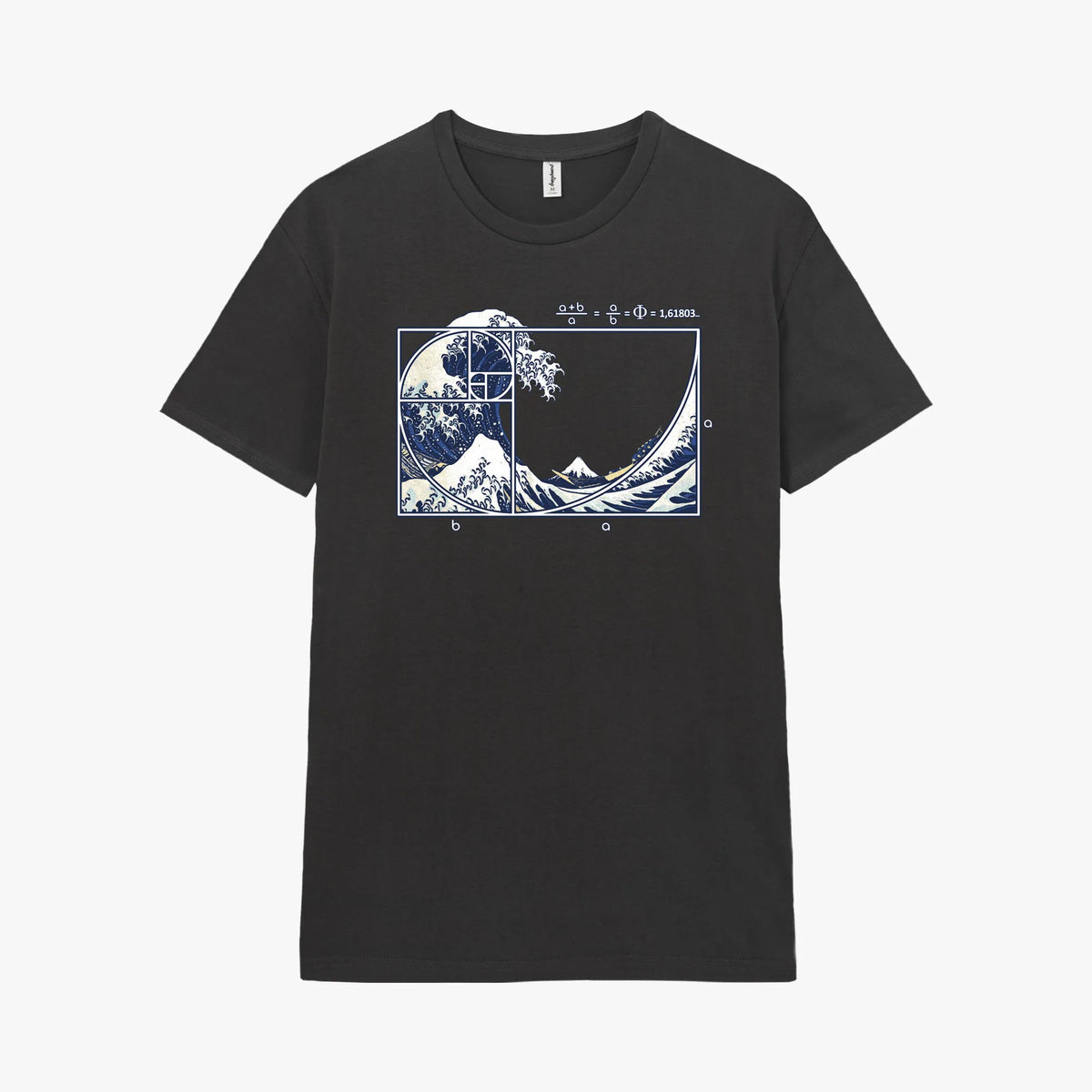 Camiseta manga corta The Great Fibonacci Wave gris ratón