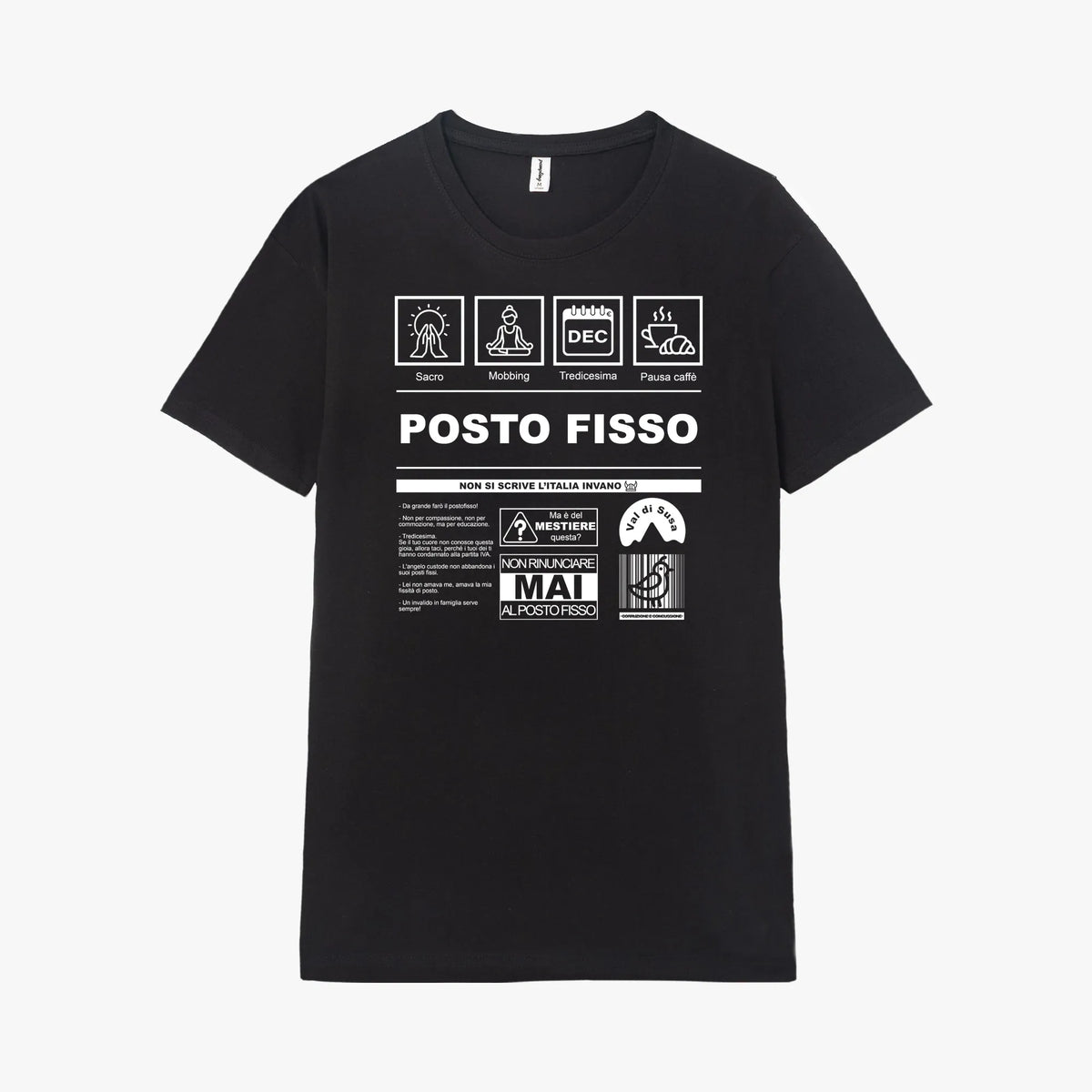 Camiseta manga corta Fissità Label negro profundo