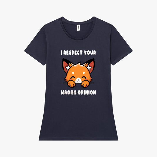 Camiseta manga corta Wrong Opinion rojo arándano