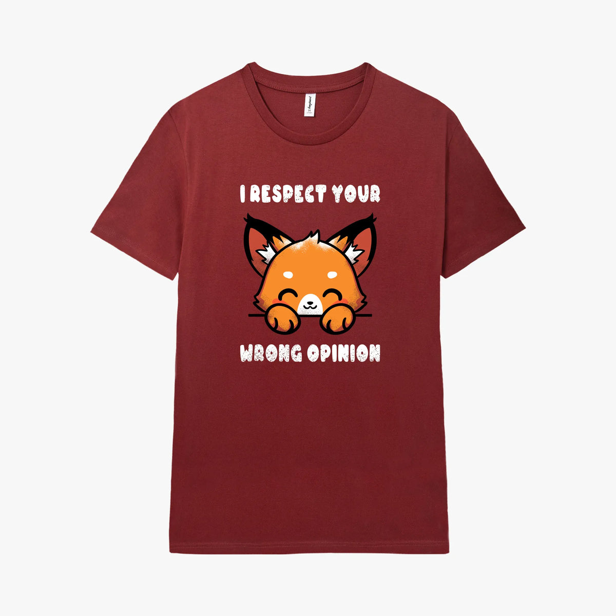 Camiseta manga corta Wrong Opinion rojo arándano