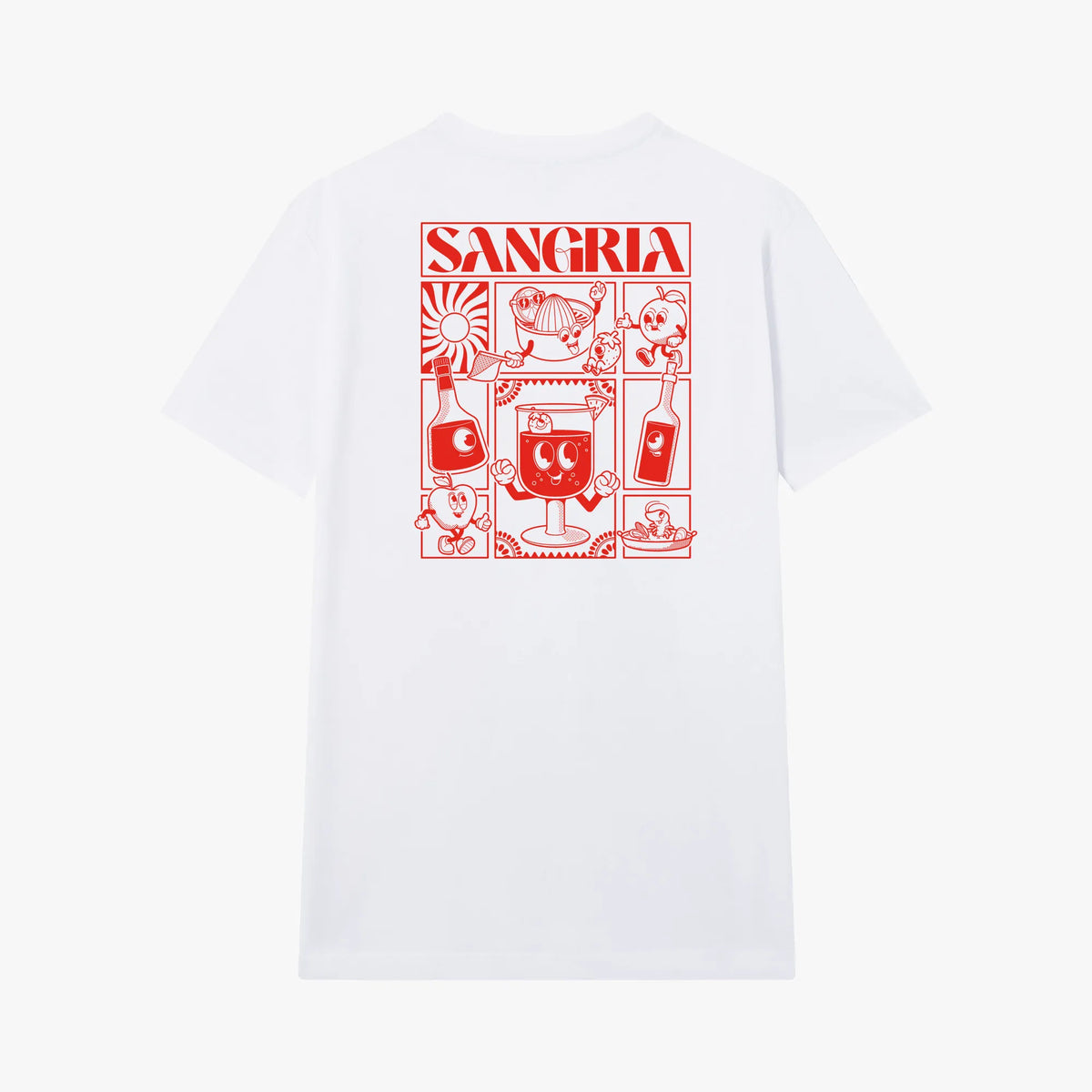Camiseta manga corta Sangria blanco clásico