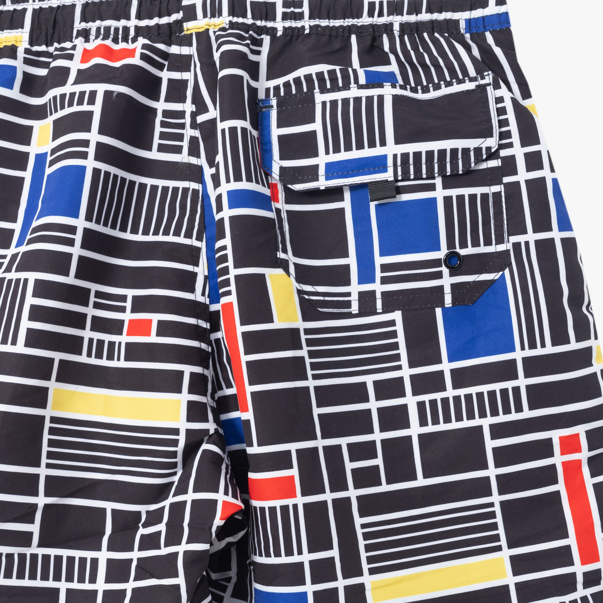 Bañador Map Lines Mond negro profundo hombre