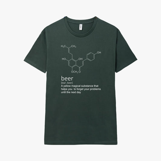 Camiseta manga corta Beer Definition verde bosque