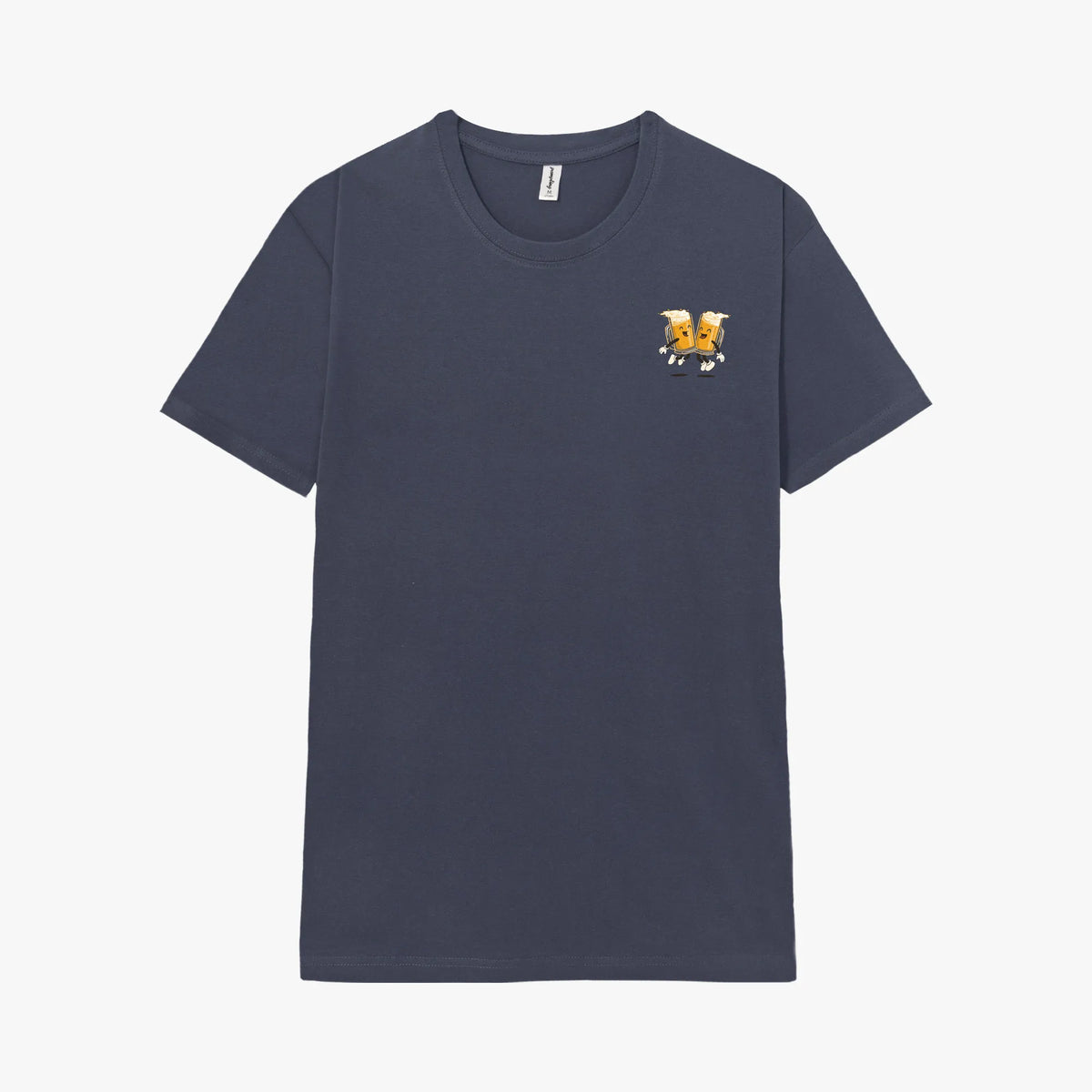 Camiseta manga corta Dont Worry Beer Happy azul vaquero