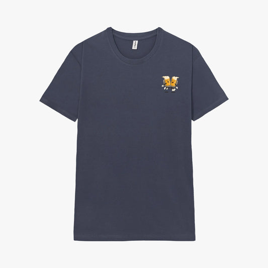 Camiseta manga corta Dont Worry Beer Happy azul vaquero
