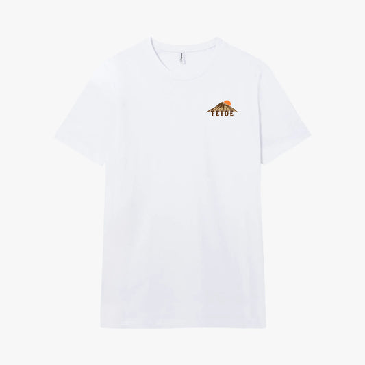 Camiseta manga corta Teide blanco clásico